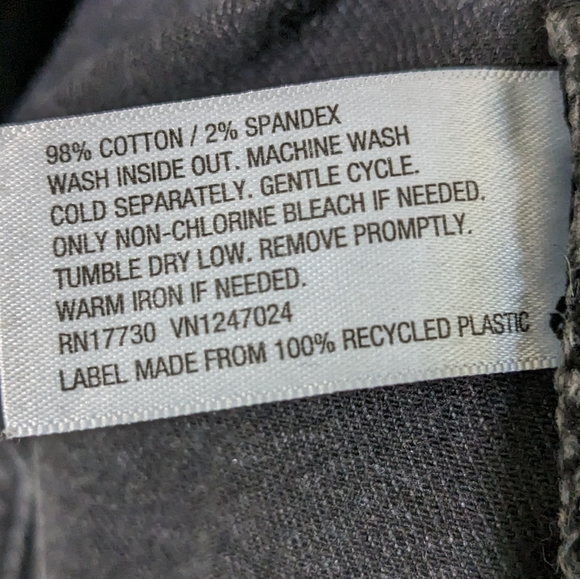 Distressed black acid wash denim mini skirt in size 10 - Picture 9 of 9